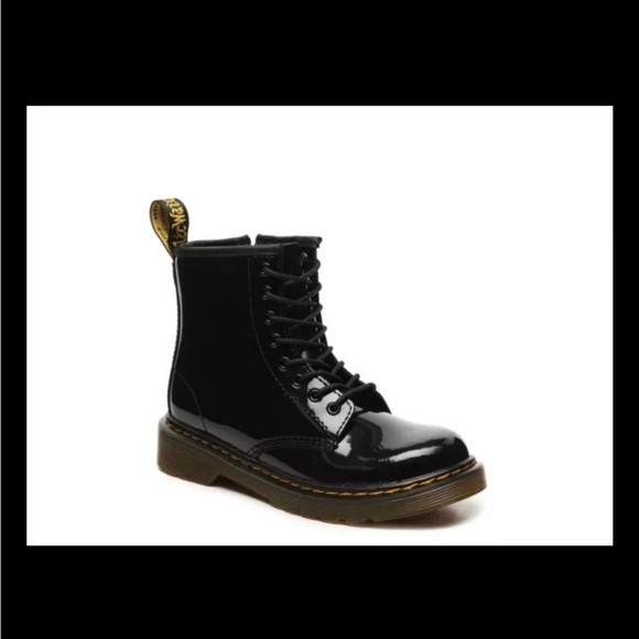Dr. Martens 1460 Kids Boots Size US 2 Black Patent Leather - Picture 3 of 9